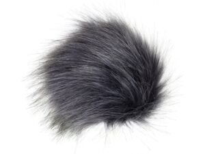Brmbolec z umelej kožušiny 13cm šedý
