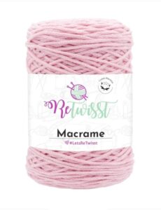 ReTwisst Macrame Chainy Cotton svetloružová 23