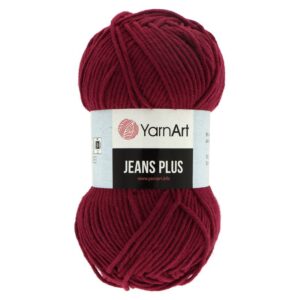 YarnArt Jeans Plus bordová 66