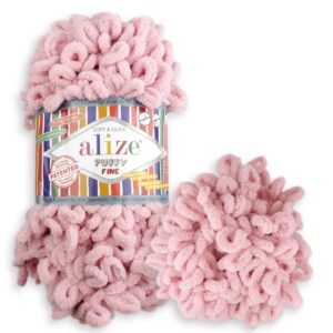 Alize Puffy Fine 161 púdrová ružová