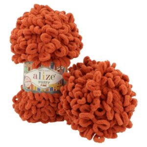 Alize Puffy Fine 691 tehlová