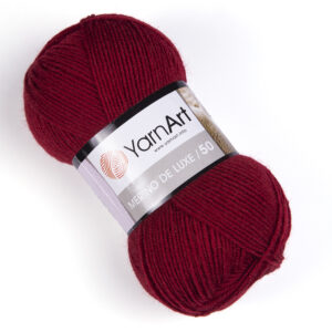 YarnArt Merino De Luxe 50 tmavočervená 3024