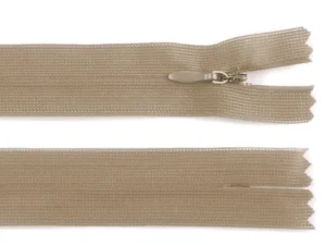 Špirálový zips skrytý 40 cm - béžový