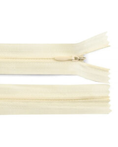 Špirálový zips skrytý 40 cm - smotanový