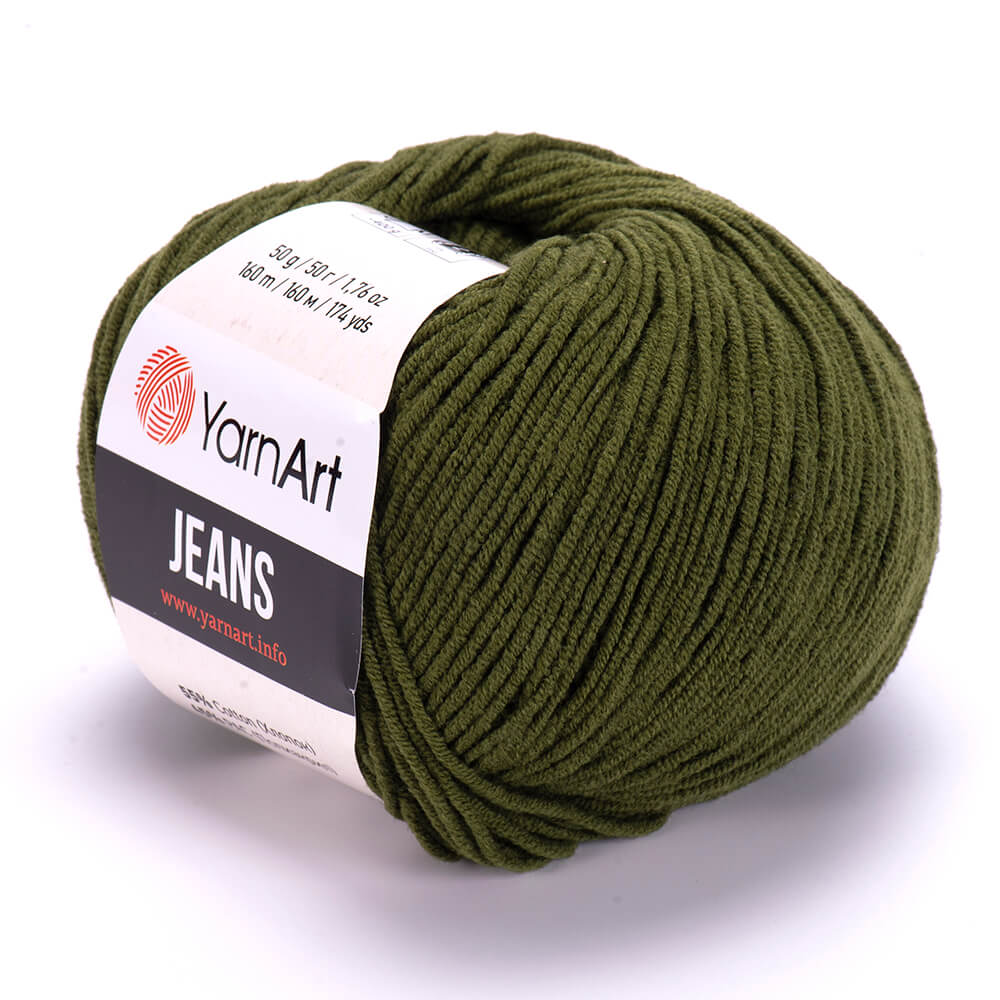 YarnArt Jeans 82 vojenská zelená